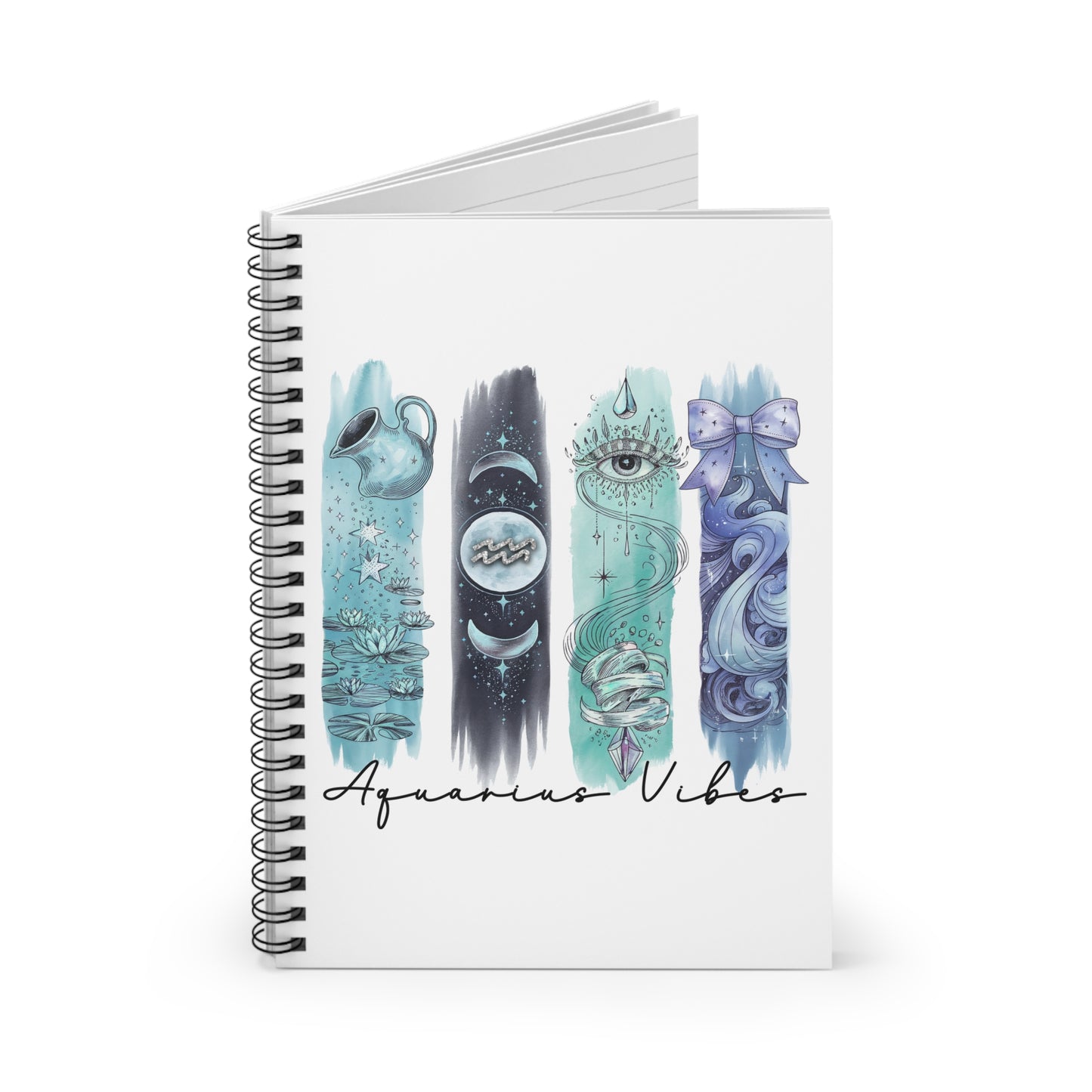 Aquarius Astrological Spiral Notebook