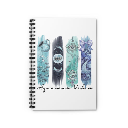 Aquarius Astrological Spiral Notebook