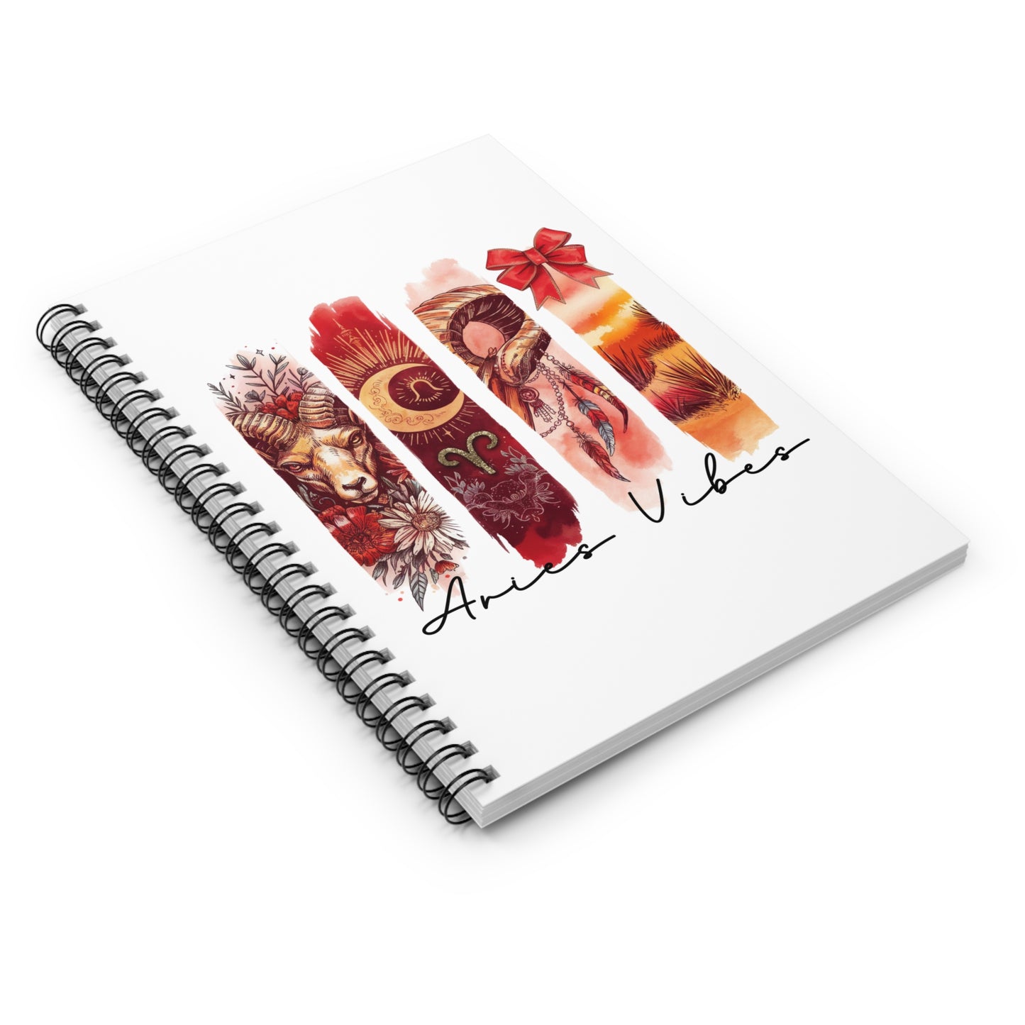 Aries Astrological Spiral Notebook