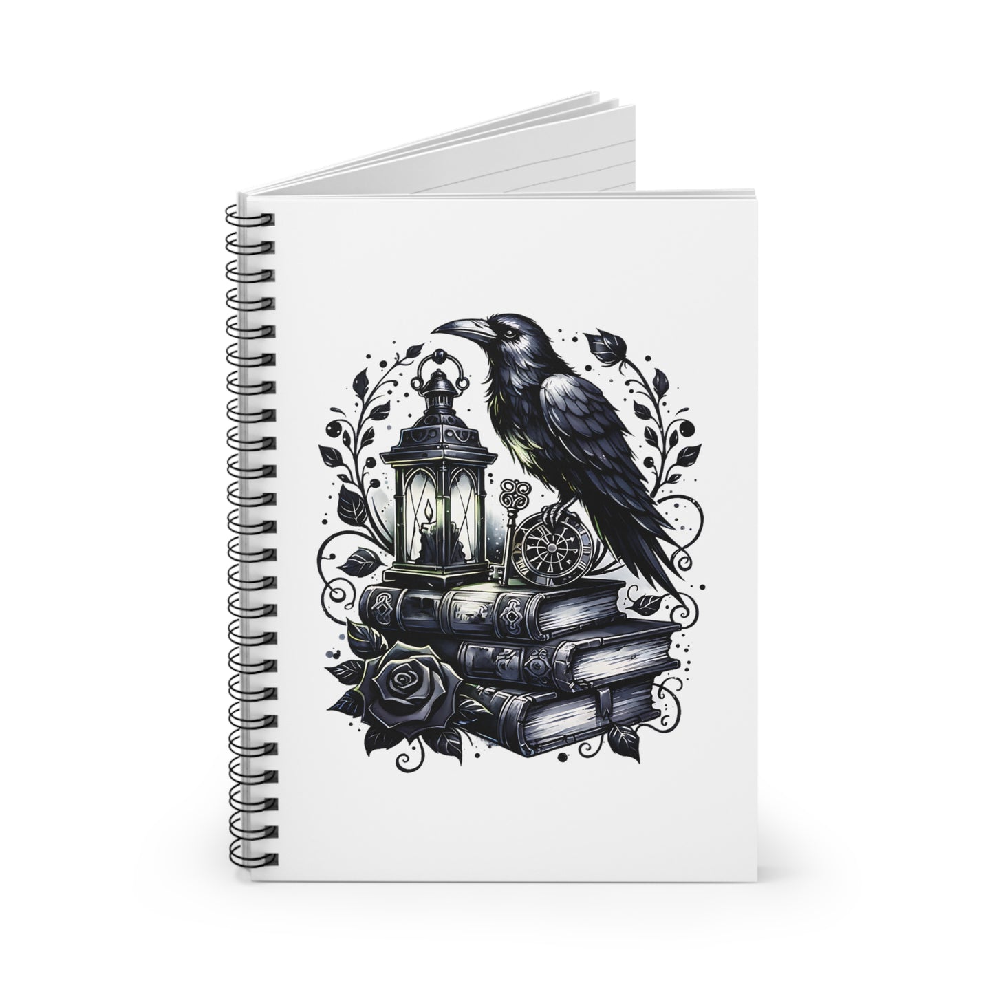 Gothic Raven Spiral Notebook
