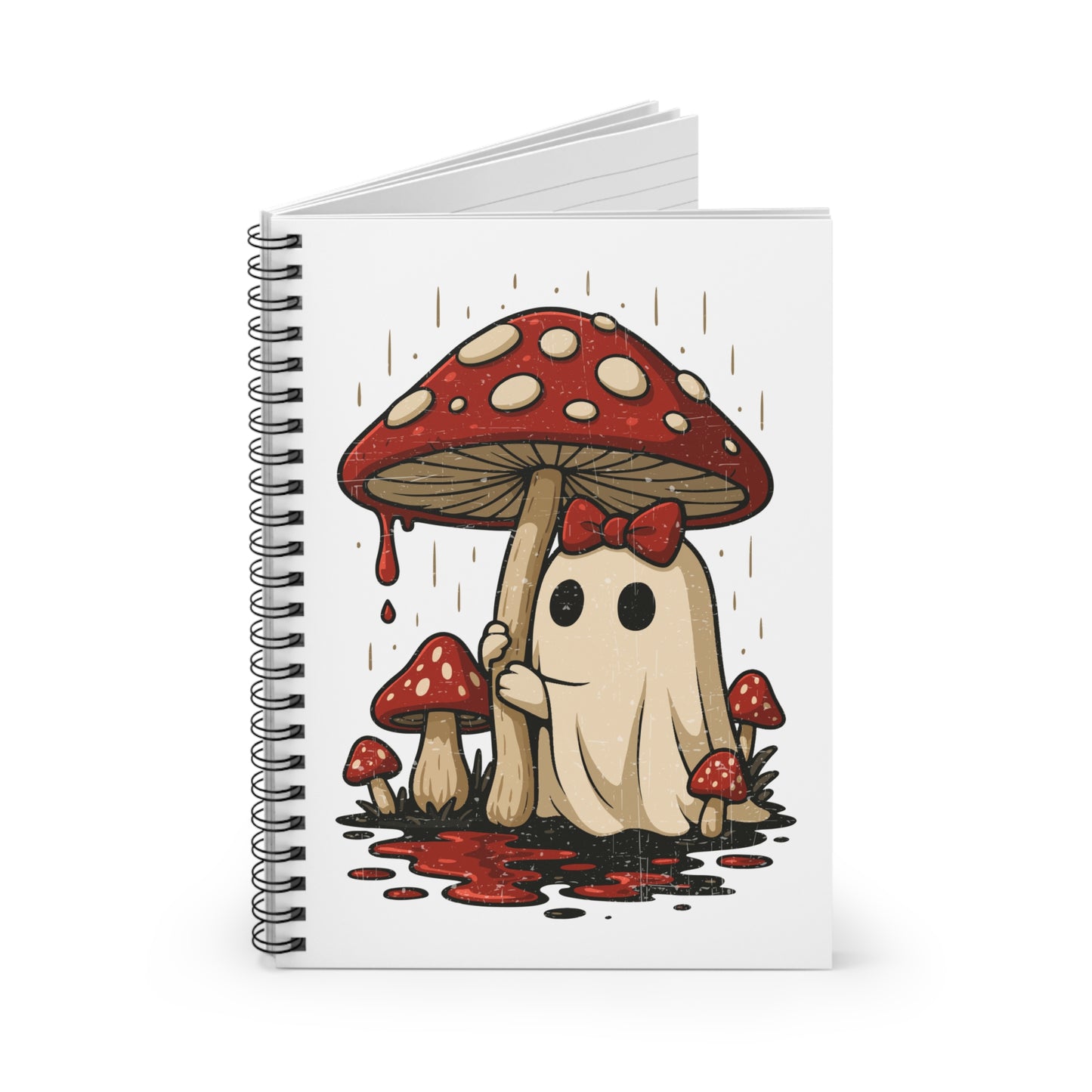 Ghost & Mushroom Spiral Notebook