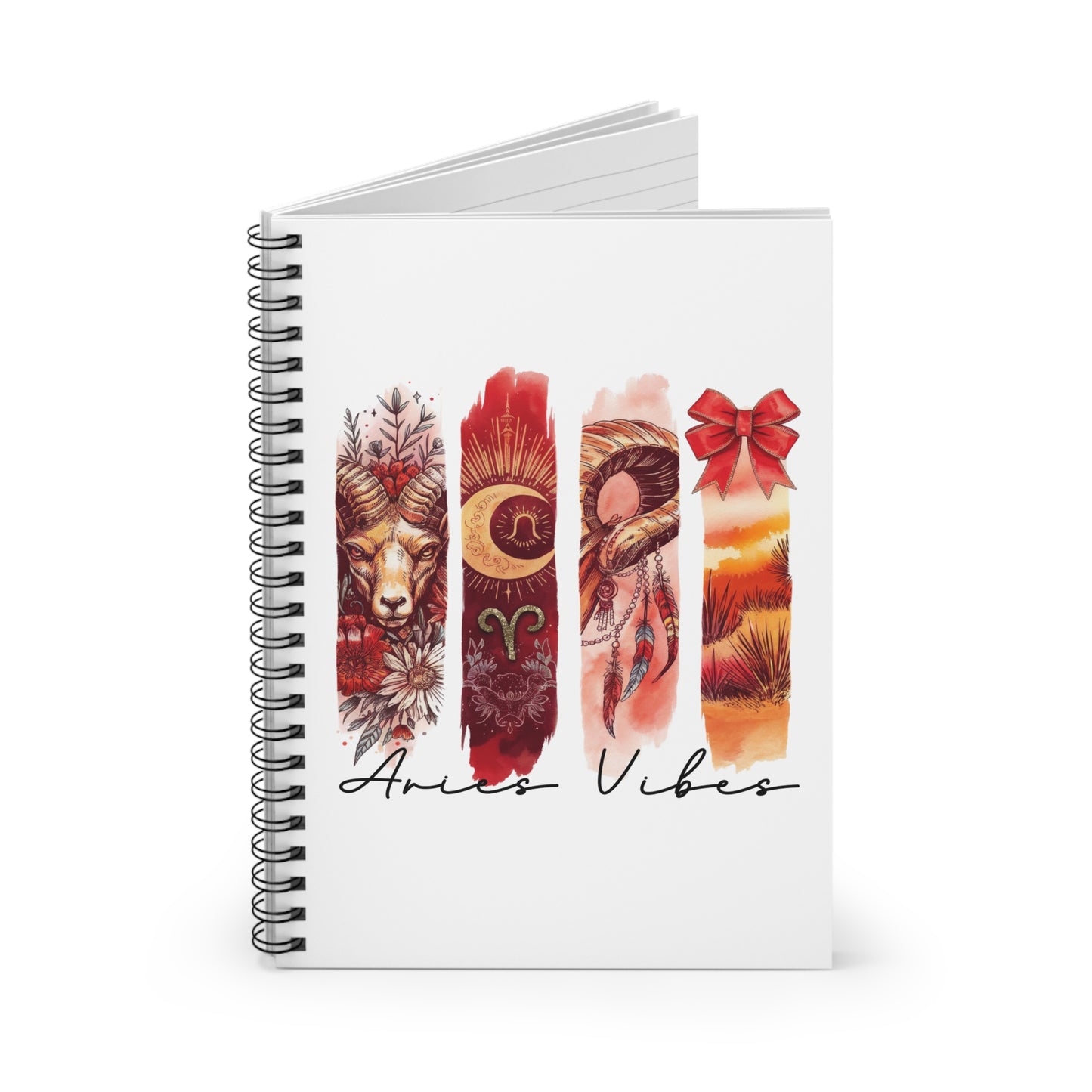 Aries Astrological Spiral Notebook