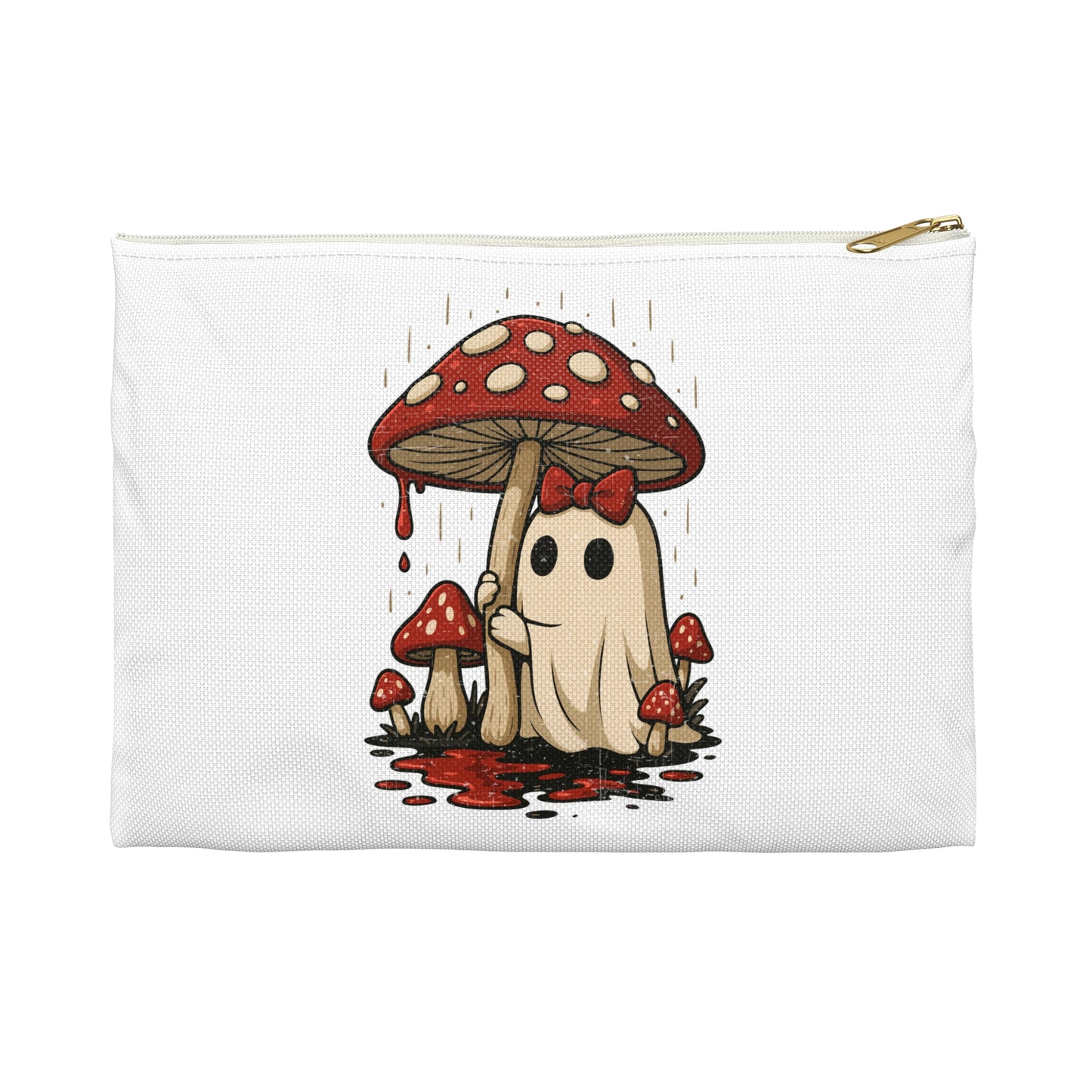 Ghost Mushroom Accessory Pouch
