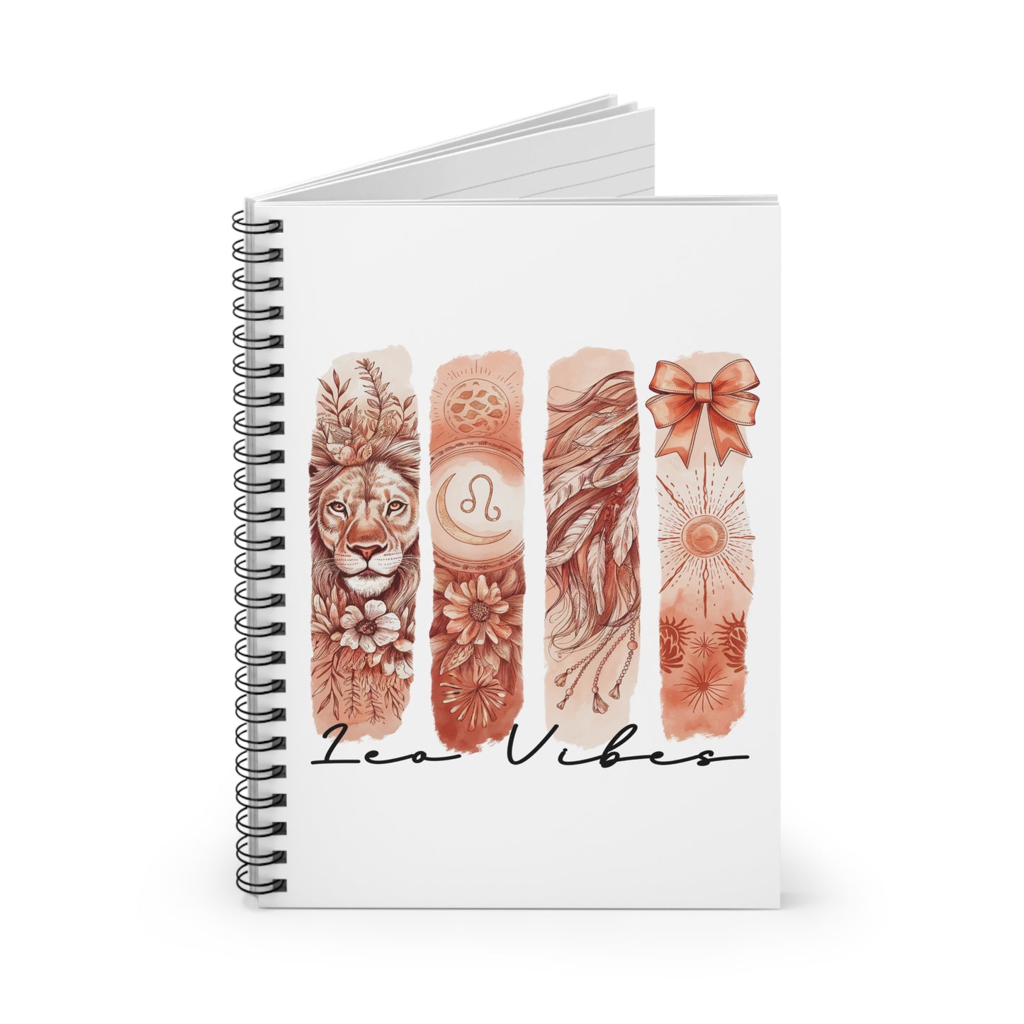 Leo Astrological Spiral Notebook
