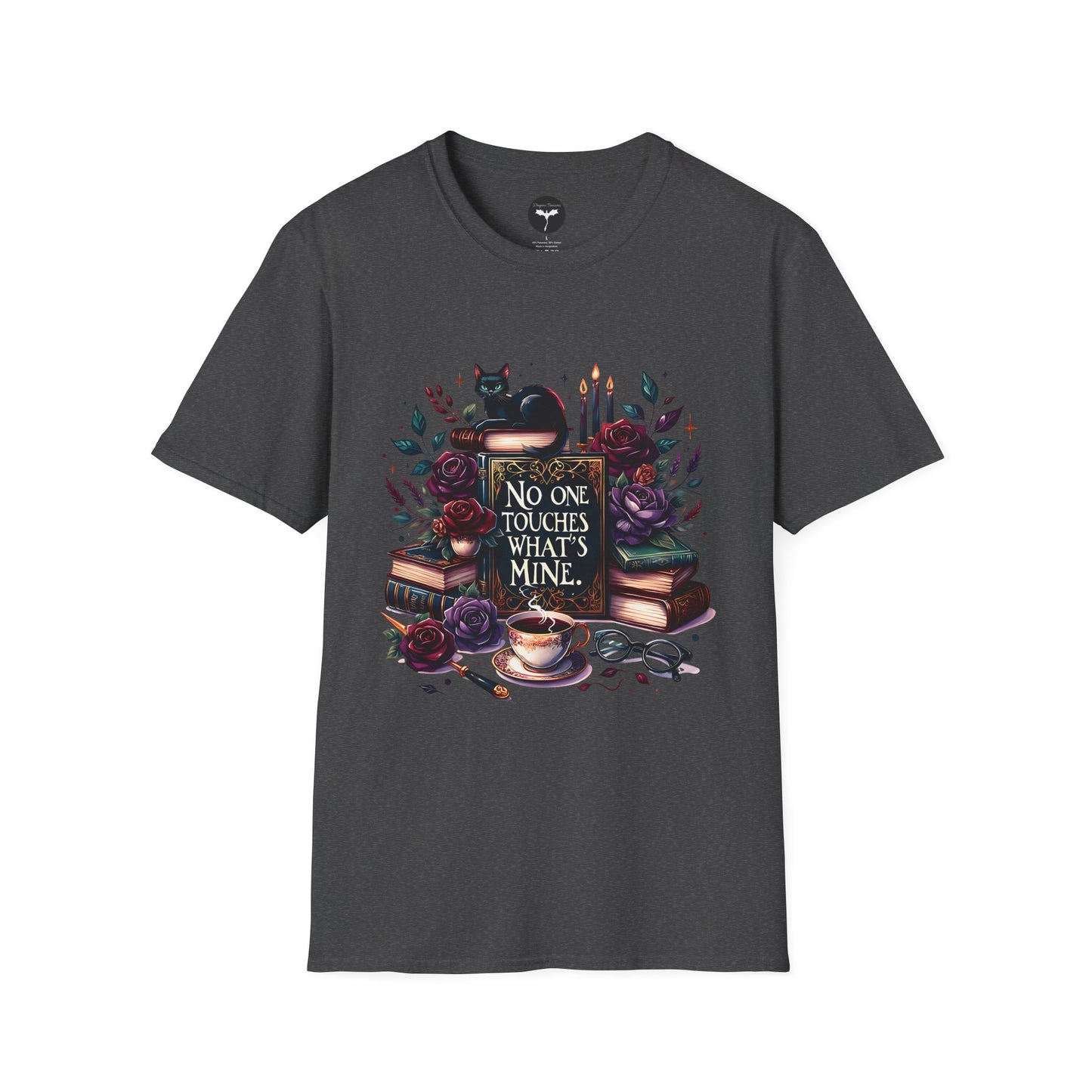 Whimsical Book Lover T-Shirt - Perfect for Readers, Cat Lovers, Literary Gifts, Cozy Nights, Bookish Wear