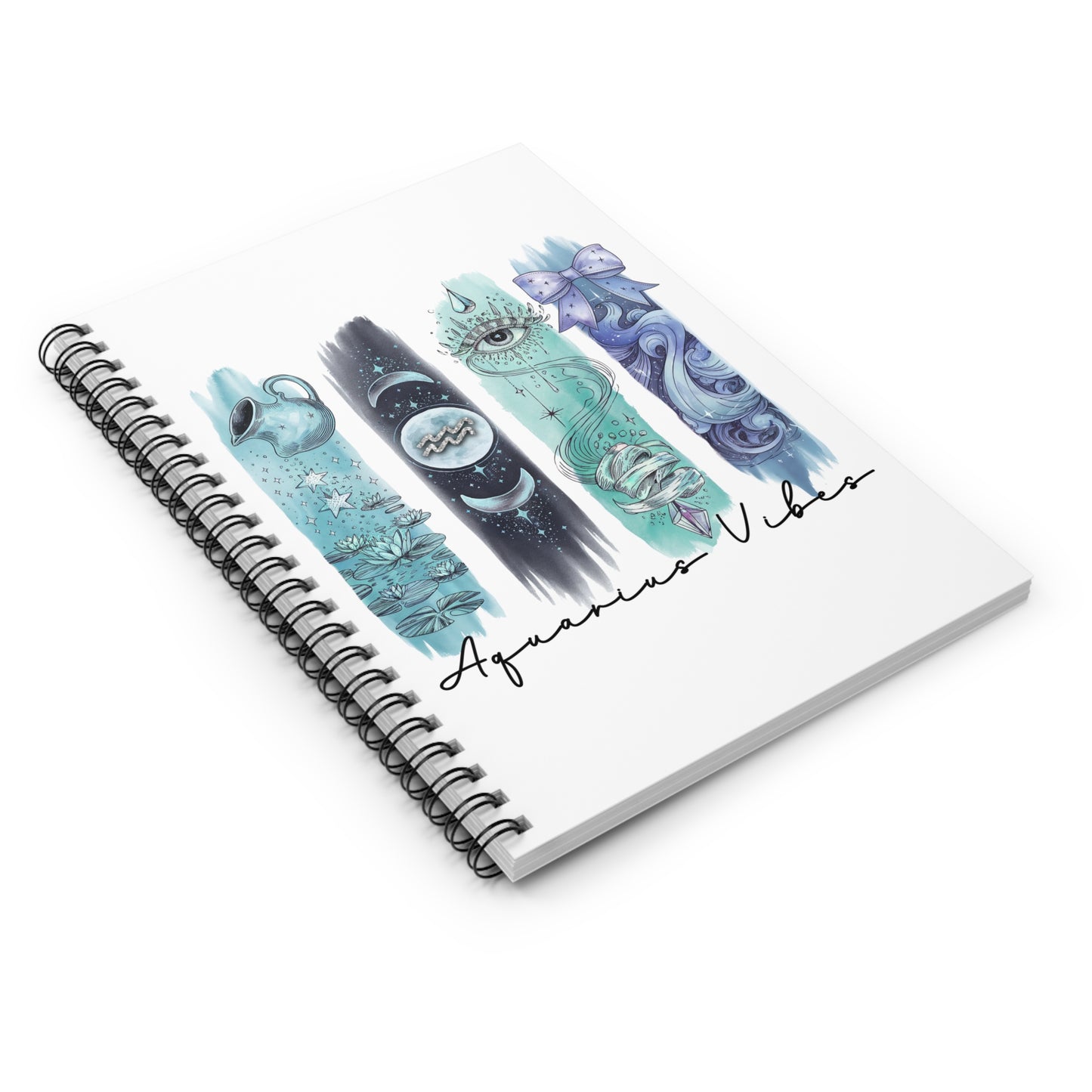 Aquarius Astrological Spiral Notebook