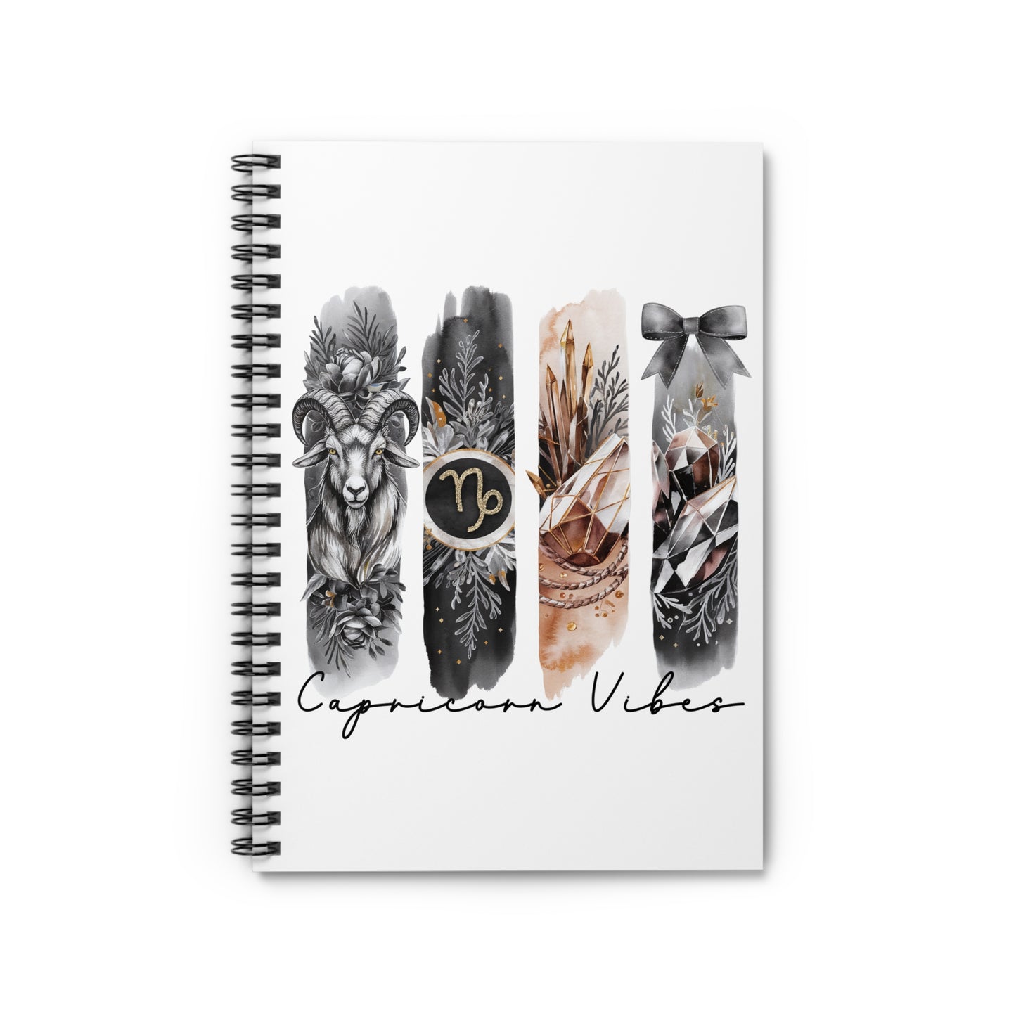 Capricorn Vibes Spiral Notebook - Ruled Line, Astrology Journal, Zodiac Gift, Cute Stationery, Personalized Notebook, Capricorn Design