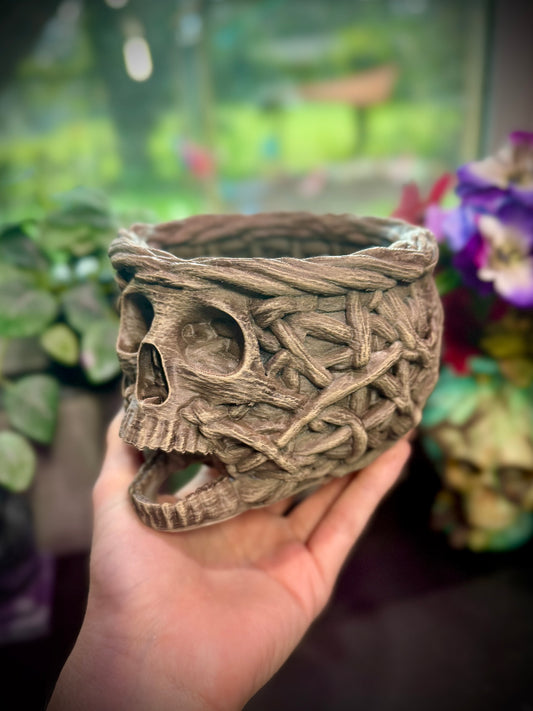 Wickered Remains” – 3D Printed Skull Basket