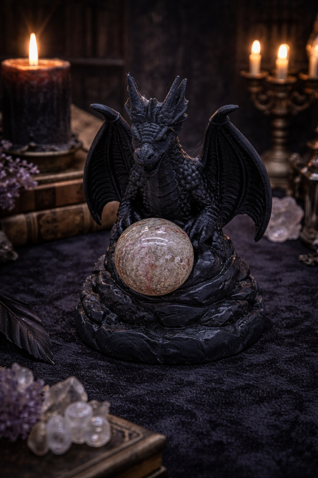 Dragon Crystal Sphere Holder