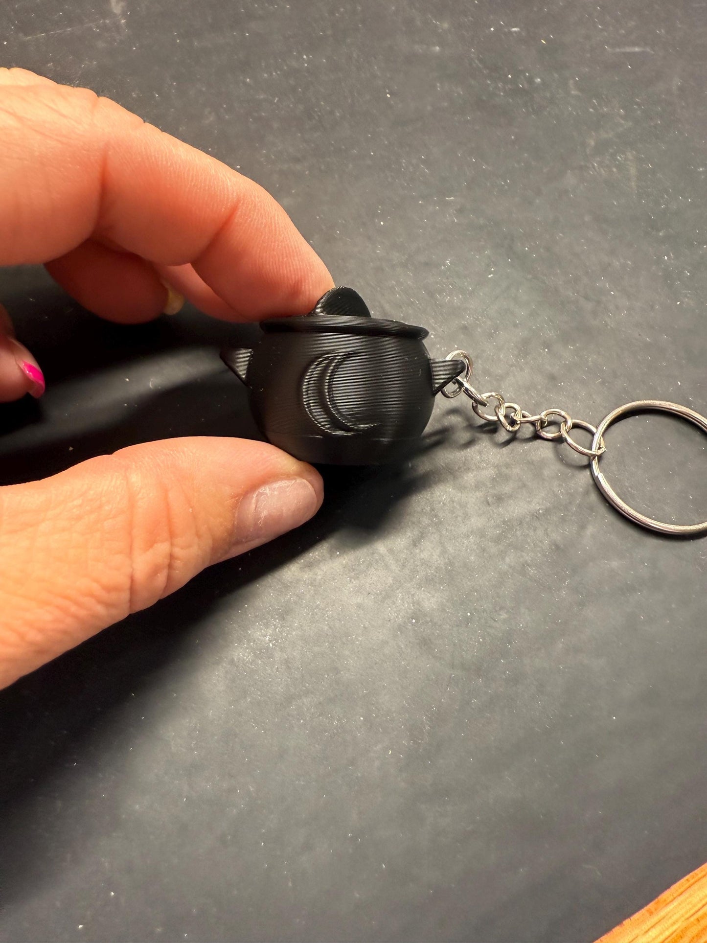 Cauldron Keychain w/ removable lid