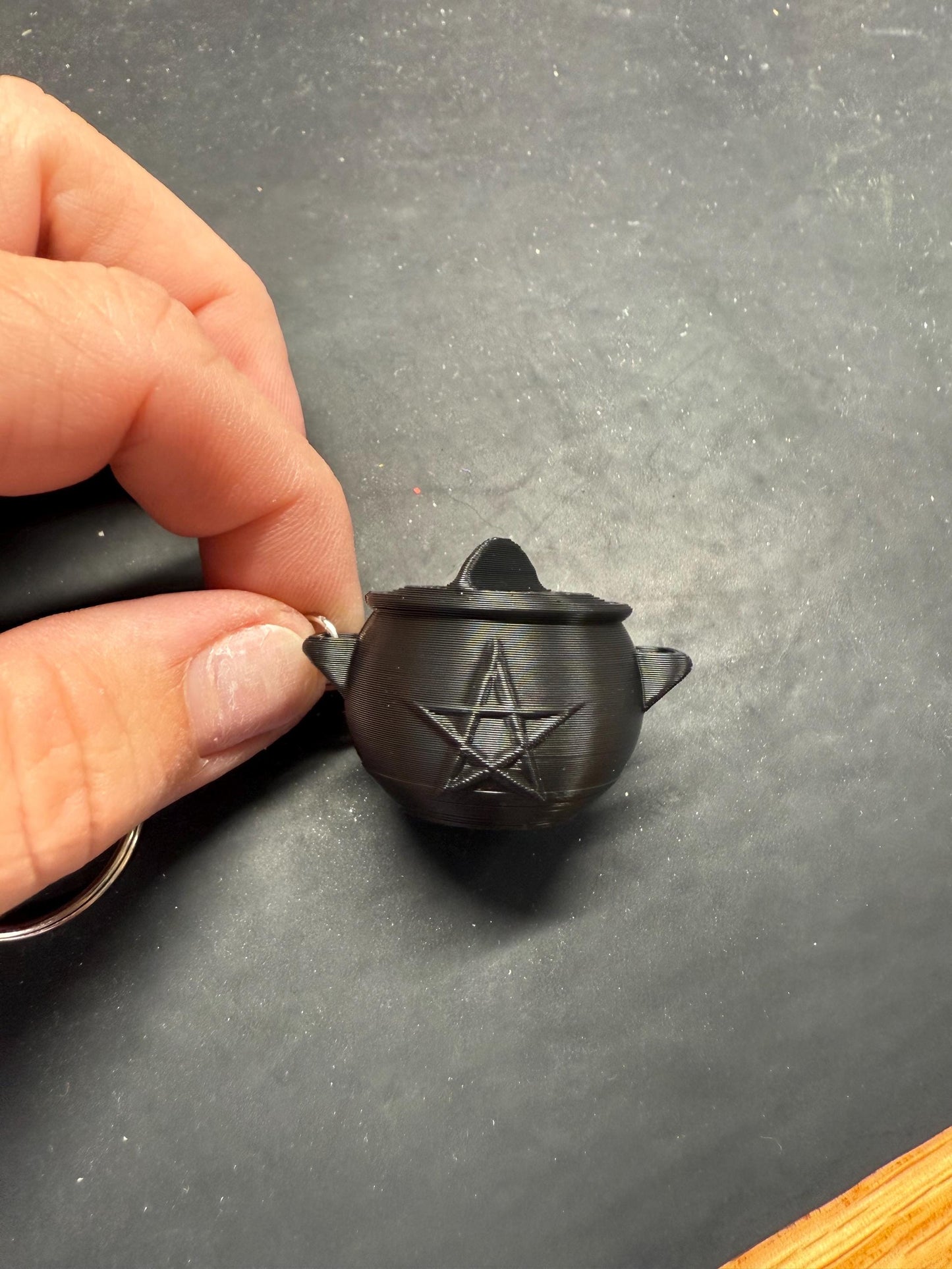 Cauldron Keychain w/ removable lid
