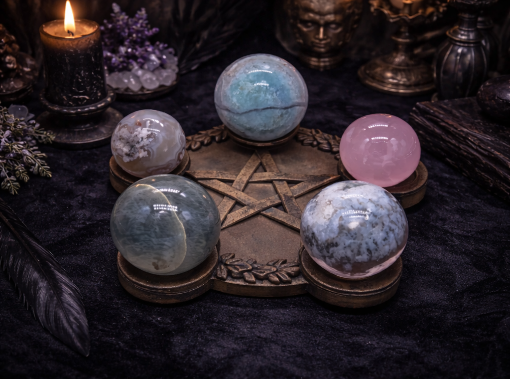 Pentagram Crystal Sphere Holder