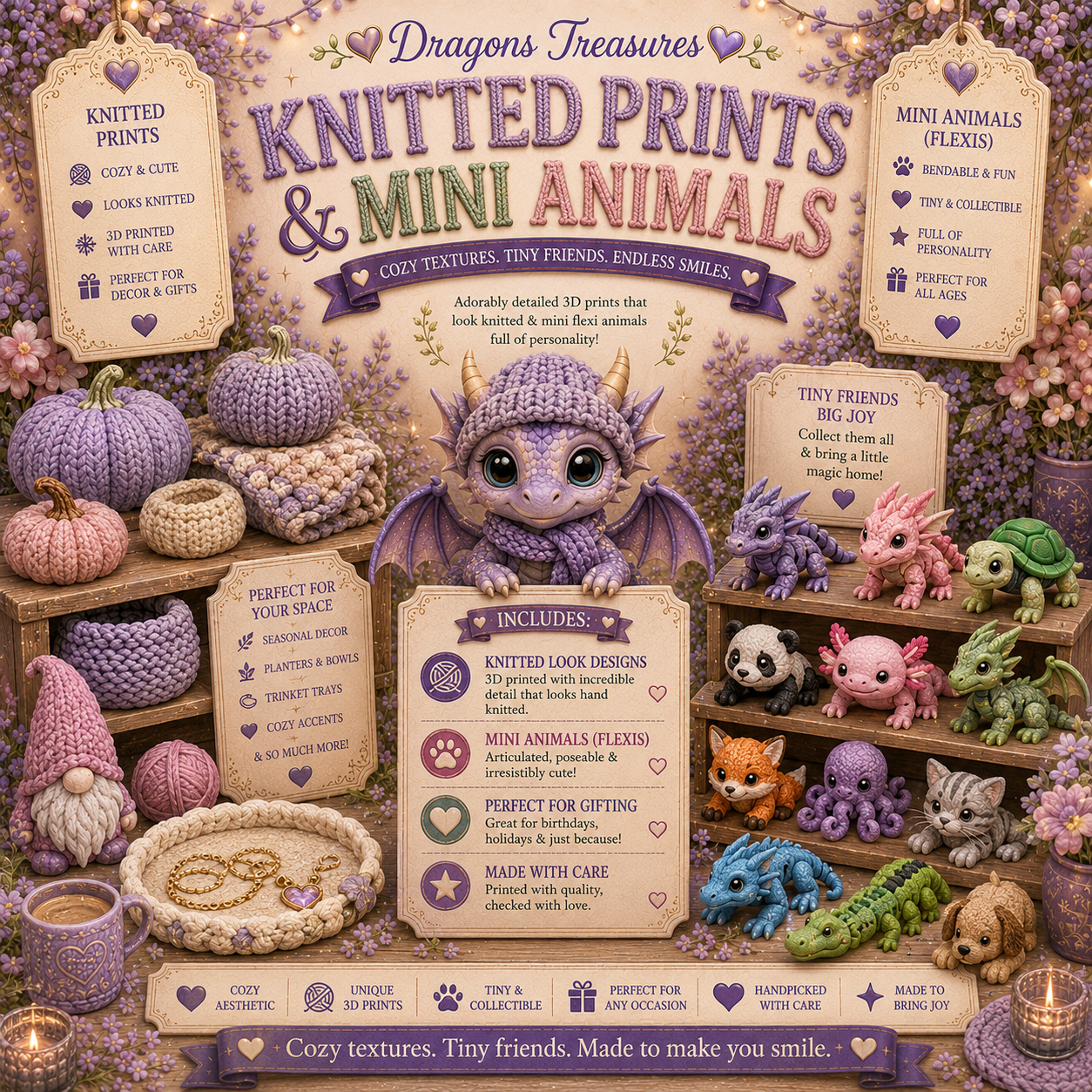 Knitted Prints & Mini Animals