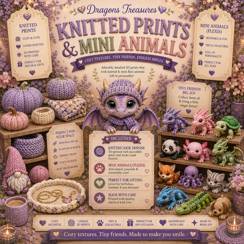 Knitted Prints & Mini Animals
