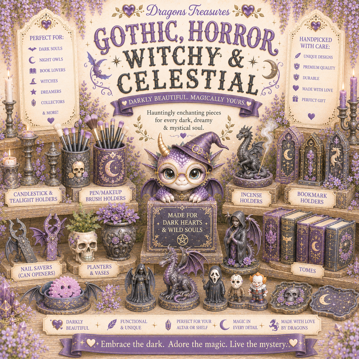 Gothic, Horror, Witchy & Celestial