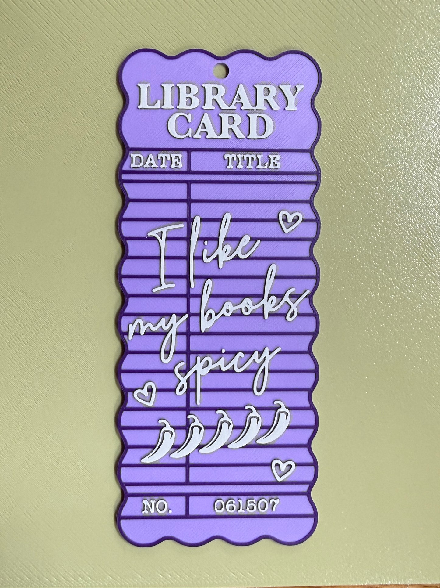 I Like My Books Spicy-Library Card Bookmarks