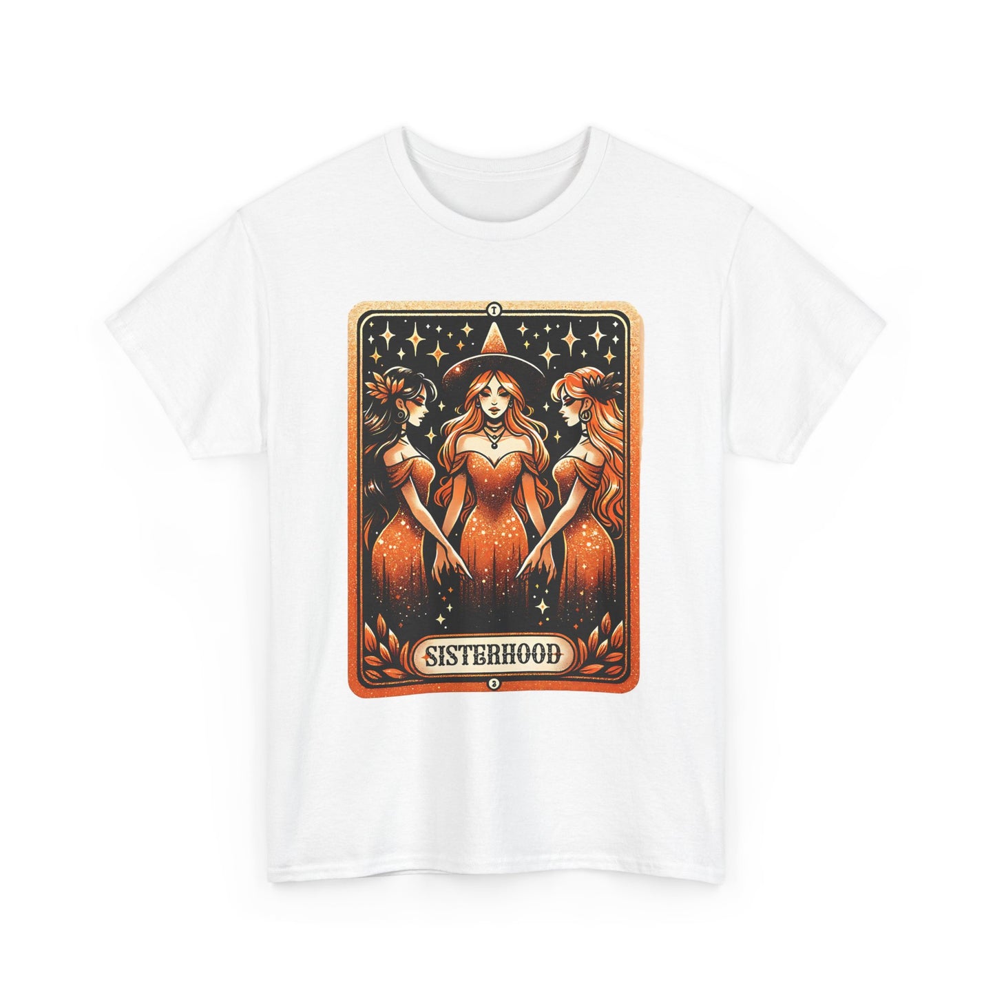 Sisterhood Graphic Tee — Vintage Tarot-Style Women Illustration