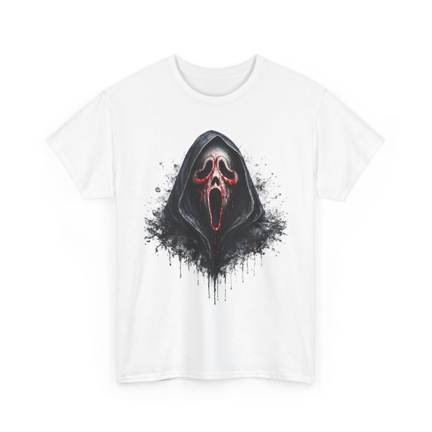 Scream Mask Horror Tee — Distressed Ghostface Graphic T-Shirt