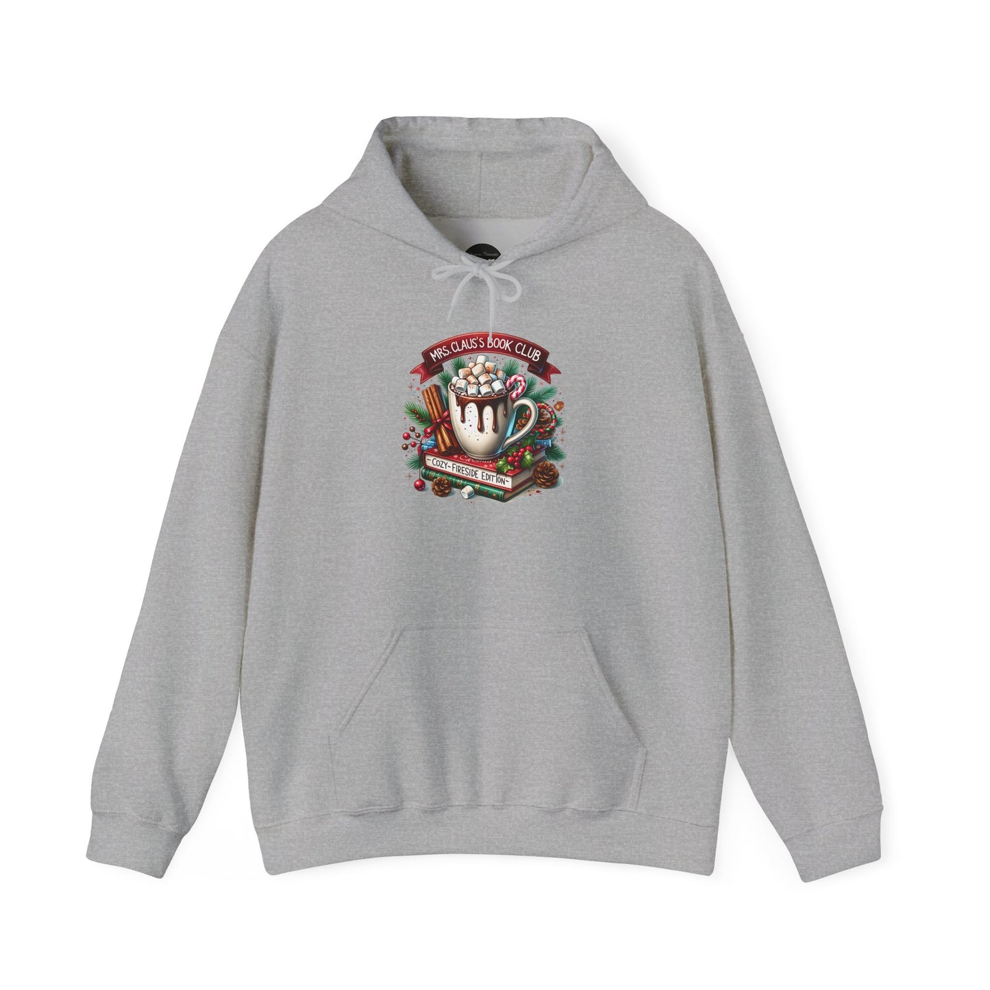 Mrs Claus Coffee Club Hoodie - Vintage Hot Cocoa & Candy Cane Holiday Sweatshirt