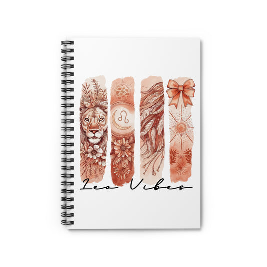Leo Astrological Spiral Notebook