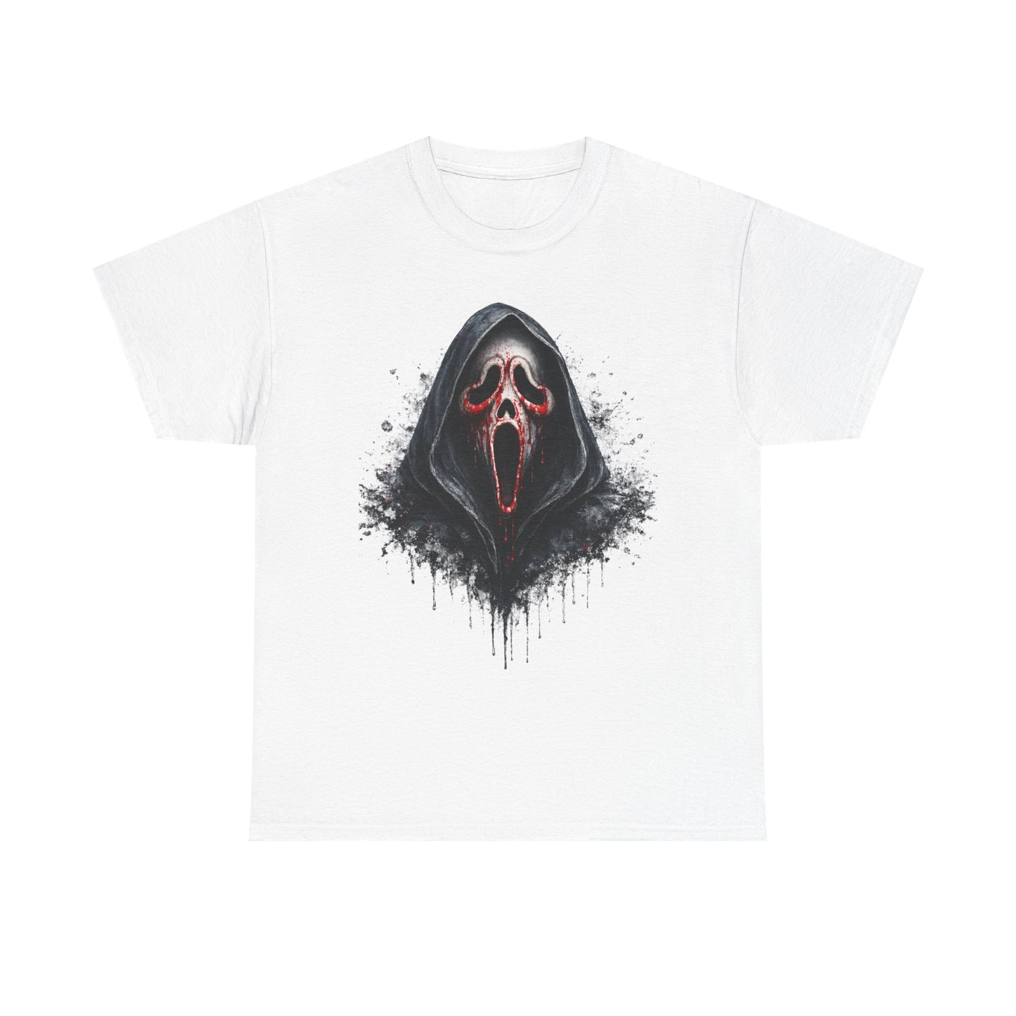 Scream Mask Horror Tee — Distressed Ghostface Graphic T-Shirt