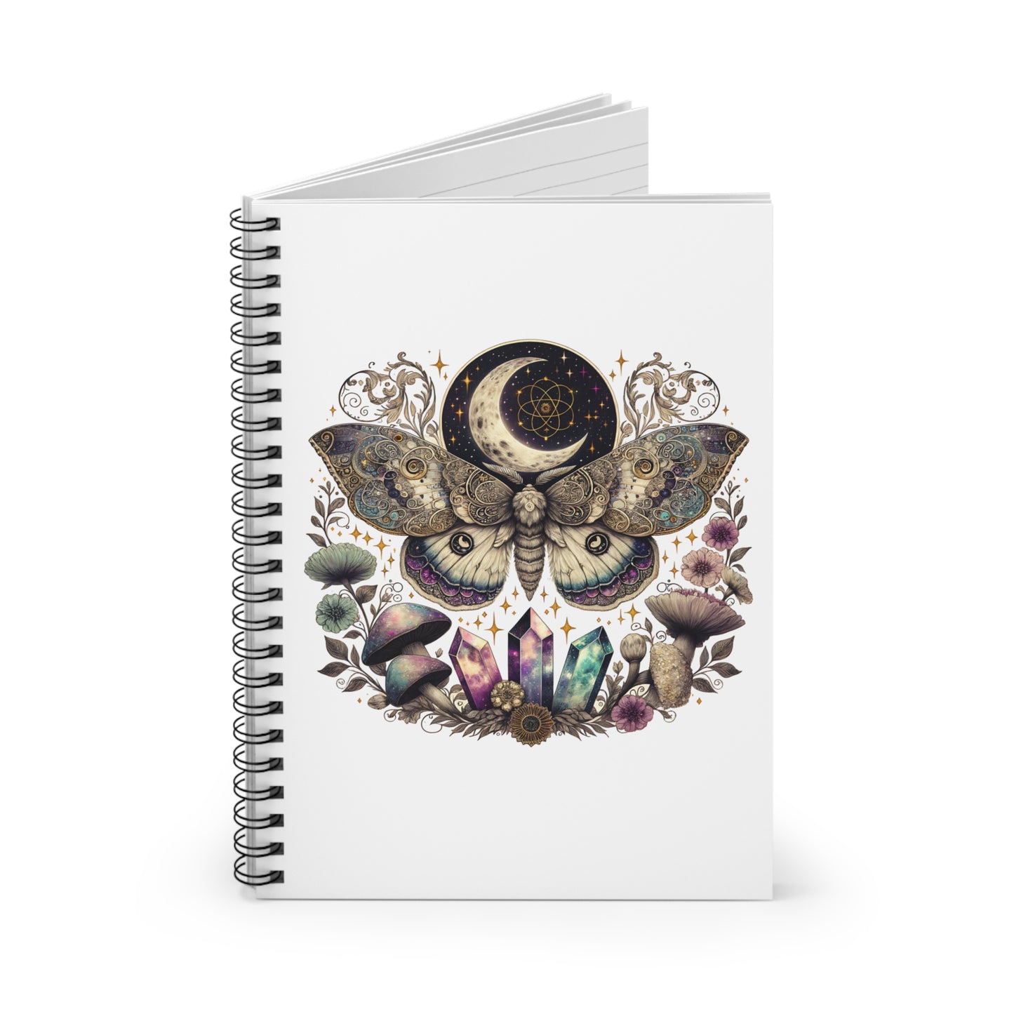 Mystical  Moth Spiral Journal