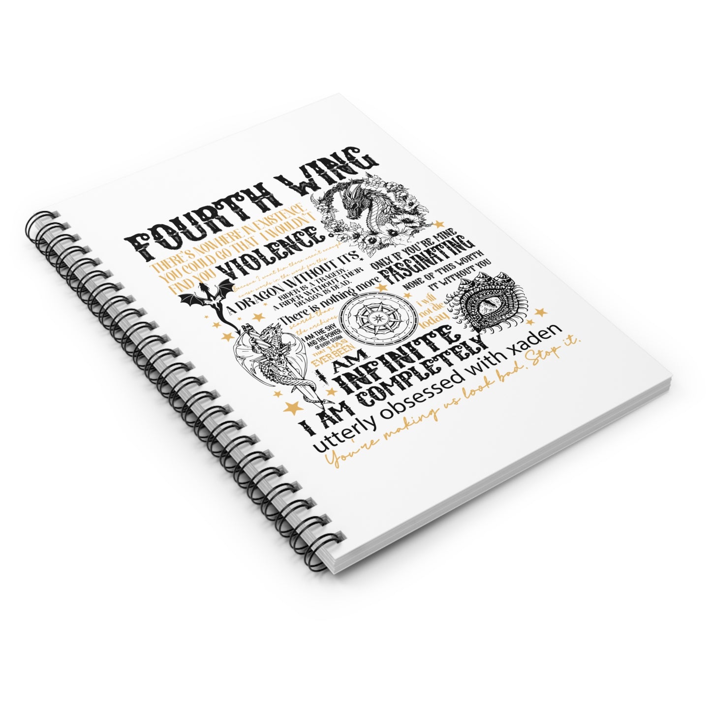 Fourth Wing Inspired Spiral Notebook