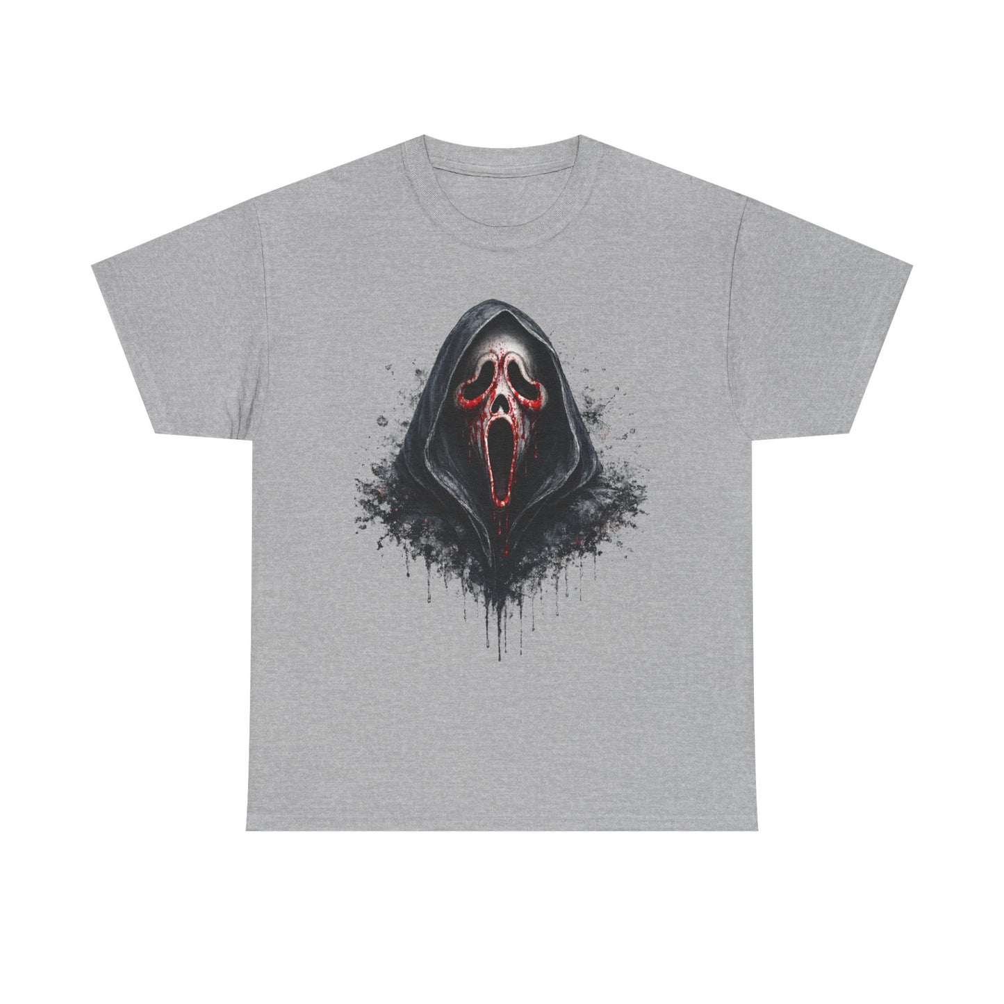 Scream Mask Horror Tee — Distressed Ghostface Graphic T-Shirt