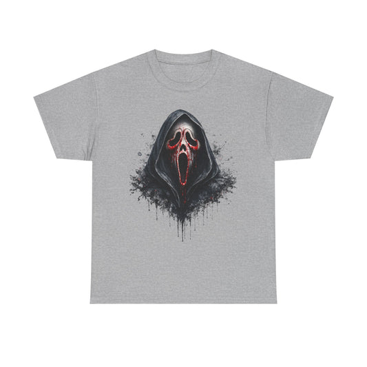 Scream Mask Horror Tee — Distressed Ghostface Graphic T-Shirt