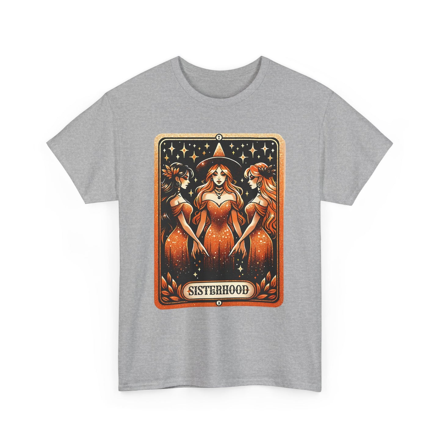 Sisterhood Graphic Tee — Vintage Tarot-Style Women Illustration