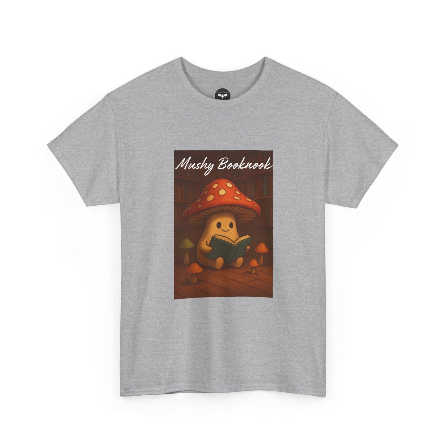 Mushroom Bookworm Tee - Cozy Cotton Unisex T-Shirt, Cute Gift for Book Lovers, Casual Style for Fall, Great for Kids & Adults