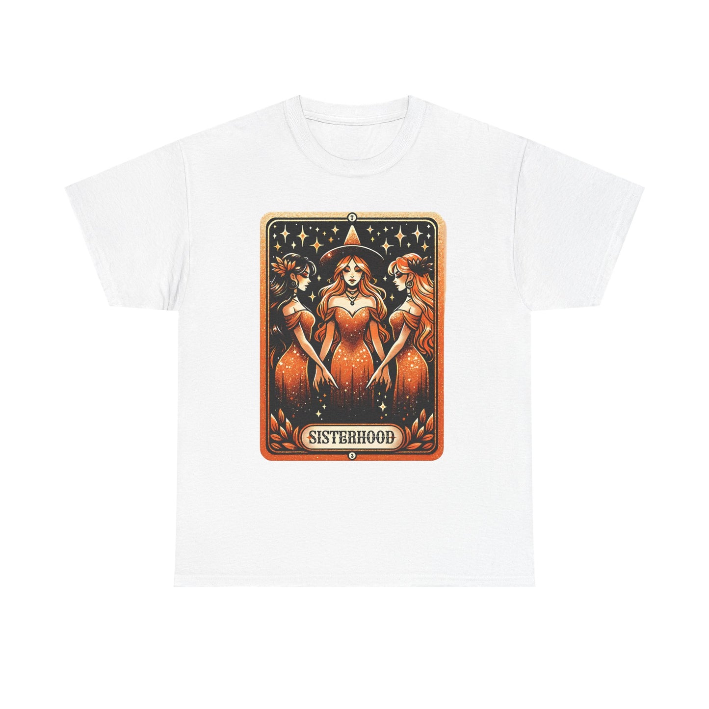 Sisterhood Graphic Tee — Vintage Tarot-Style Women Illustration