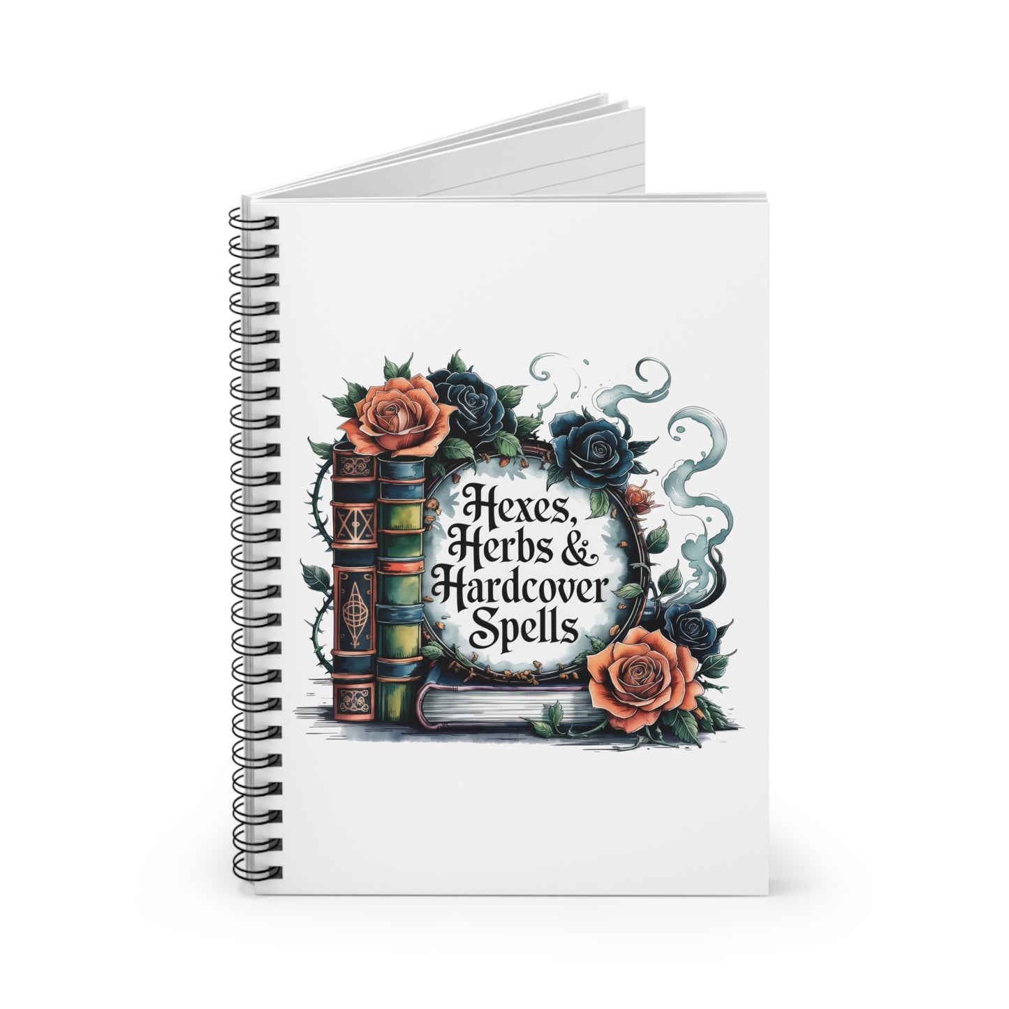 Hexes, Herbs & Hardcovers Spiral Notebook