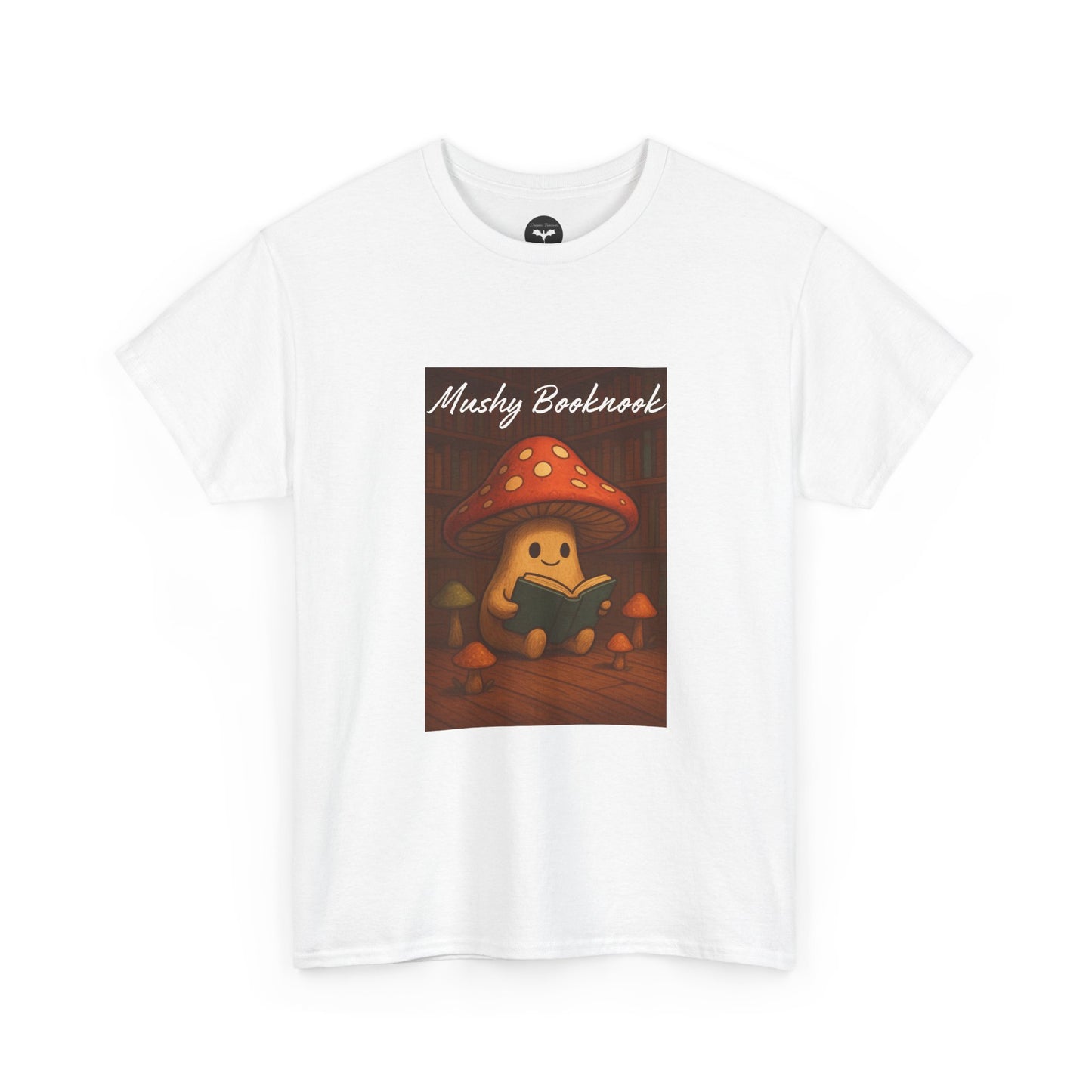 Mushroom Bookworm Tee - Cozy Cotton Unisex T-Shirt, Cute Gift for Book Lovers, Casual Style for Fall, Great for Kids & Adults