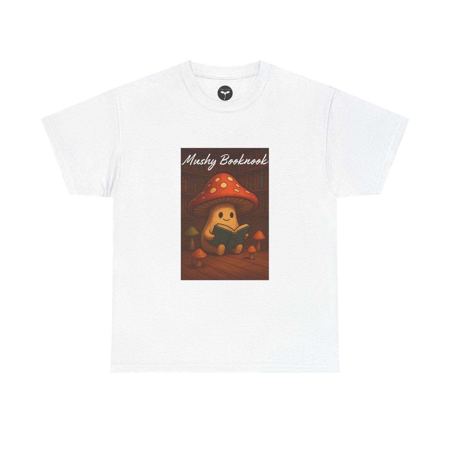 Mushroom Bookworm Tee - Cozy Cotton Unisex T-Shirt, Cute Gift for Book Lovers, Casual Style for Fall, Great for Kids & Adults
