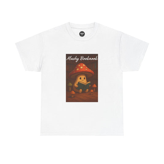 Mushroom Bookworm Tee - Cozy Cotton Unisex T-Shirt, Cute Gift for Book Lovers, Casual Style for Fall, Great for Kids & Adults