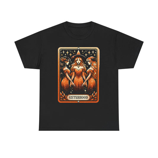 Sisterhood Graphic Tee — Vintage Tarot-Style Women Illustration