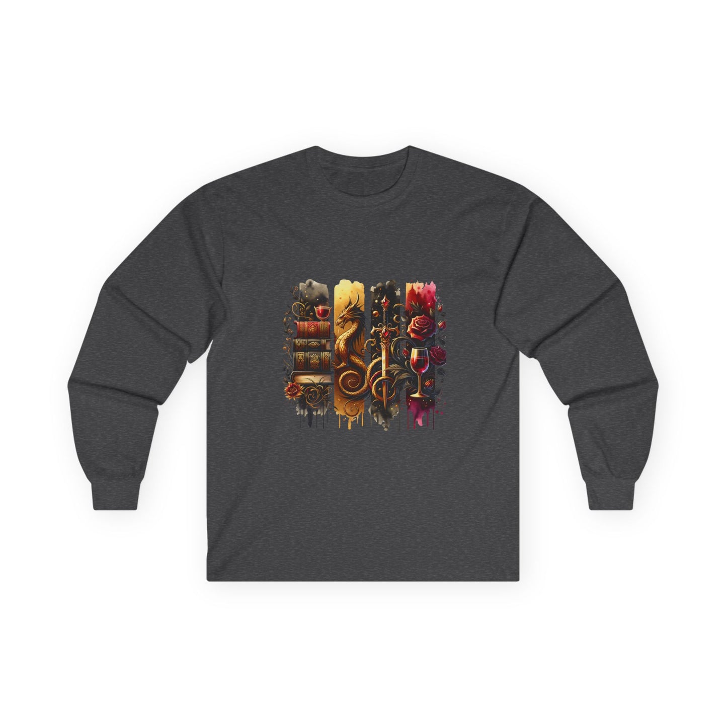 Dragon Fantasy Book Lover Long Sleeve Tee