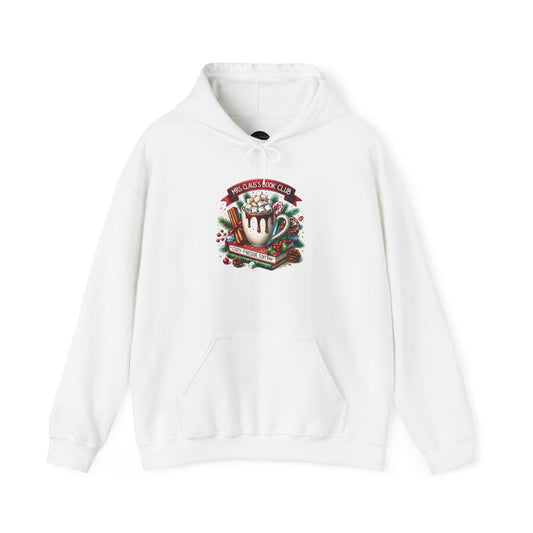 Mrs Claus Coffee Club Hoodie - Vintage Hot Cocoa & Candy Cane Holiday Sweatshirt