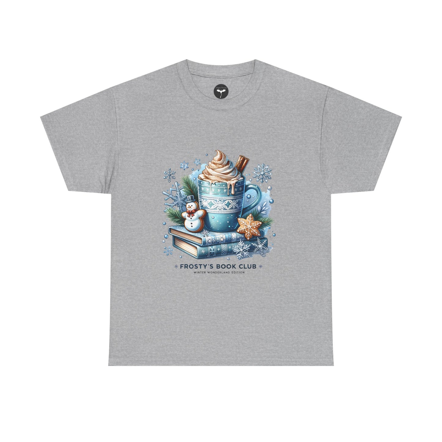 Frosty's Book Club T-Shirt — 'Frosty's Book Club' Hot Cocoa & Snowman Design