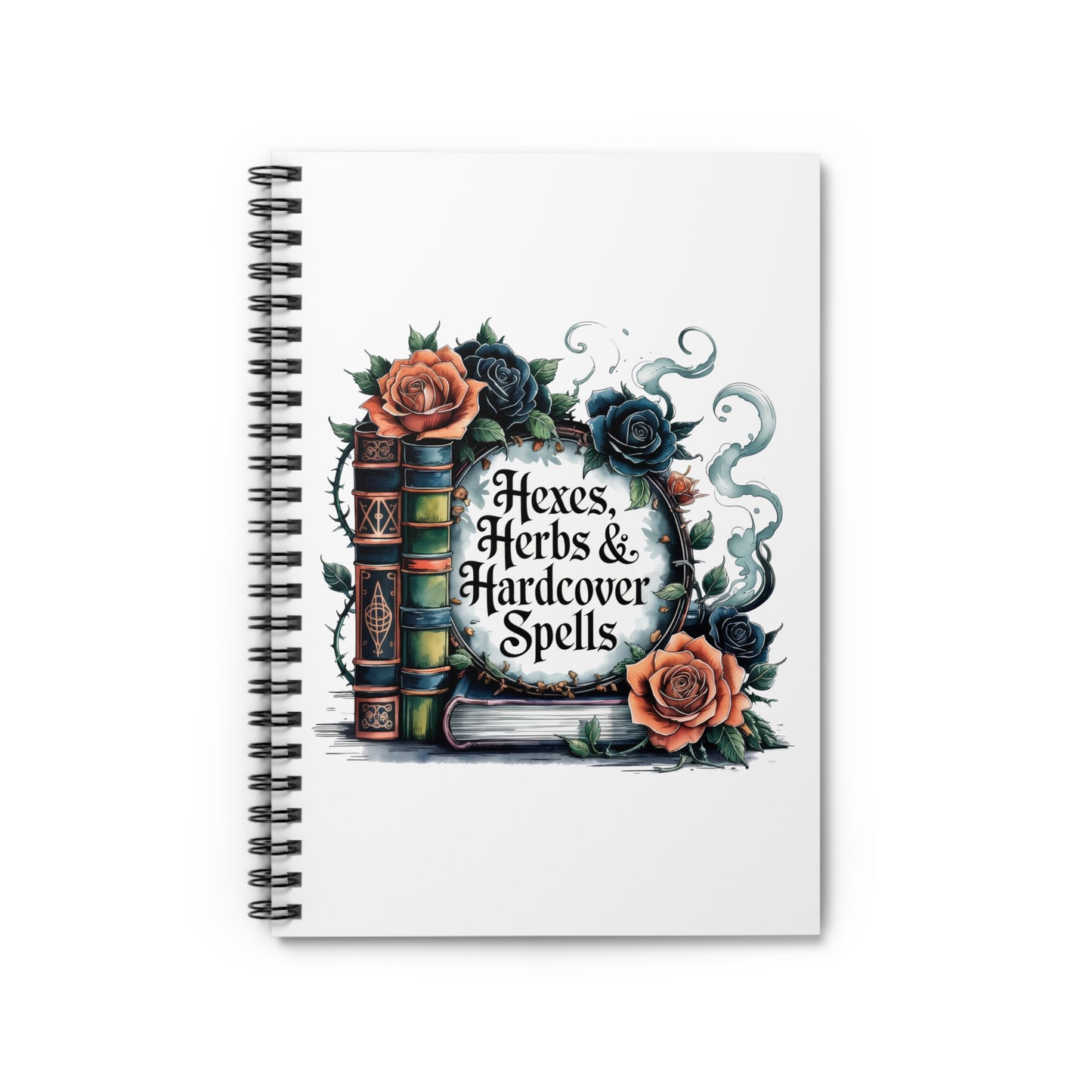 Hexes, Herbs & Hardcovers Spiral Notebook