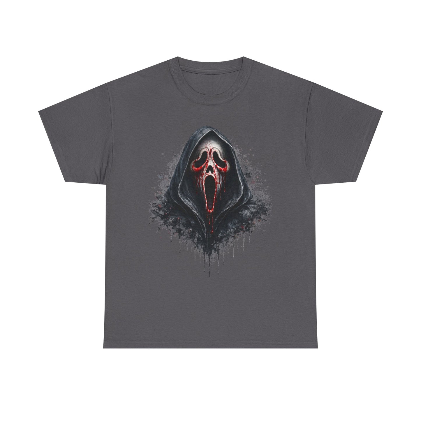 Scream Mask Horror Tee — Distressed Ghostface Graphic T-Shirt