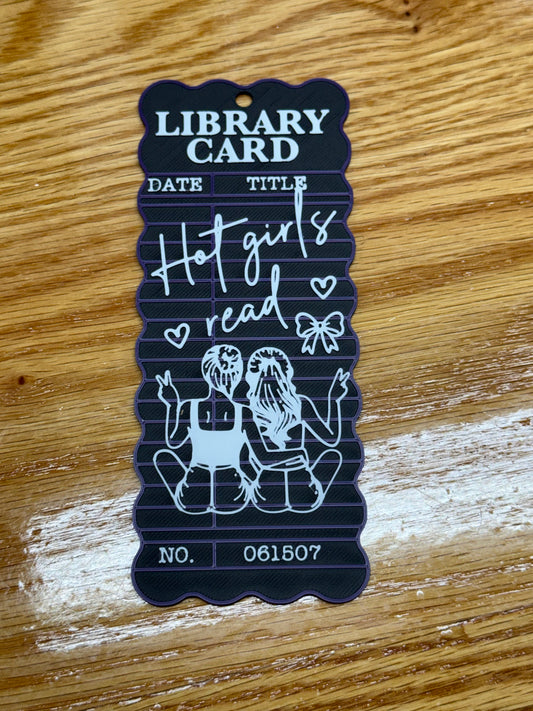 Hot Girls Read-Library Card Bookmarks