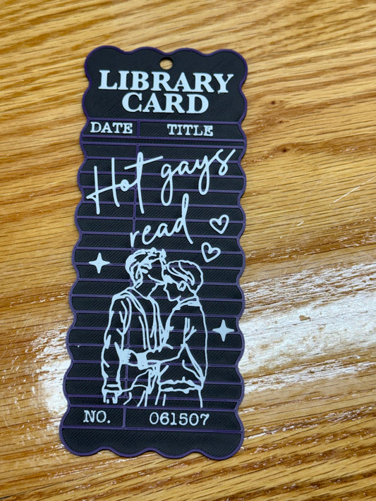 Hot Gays Read-Library Card Bookmark