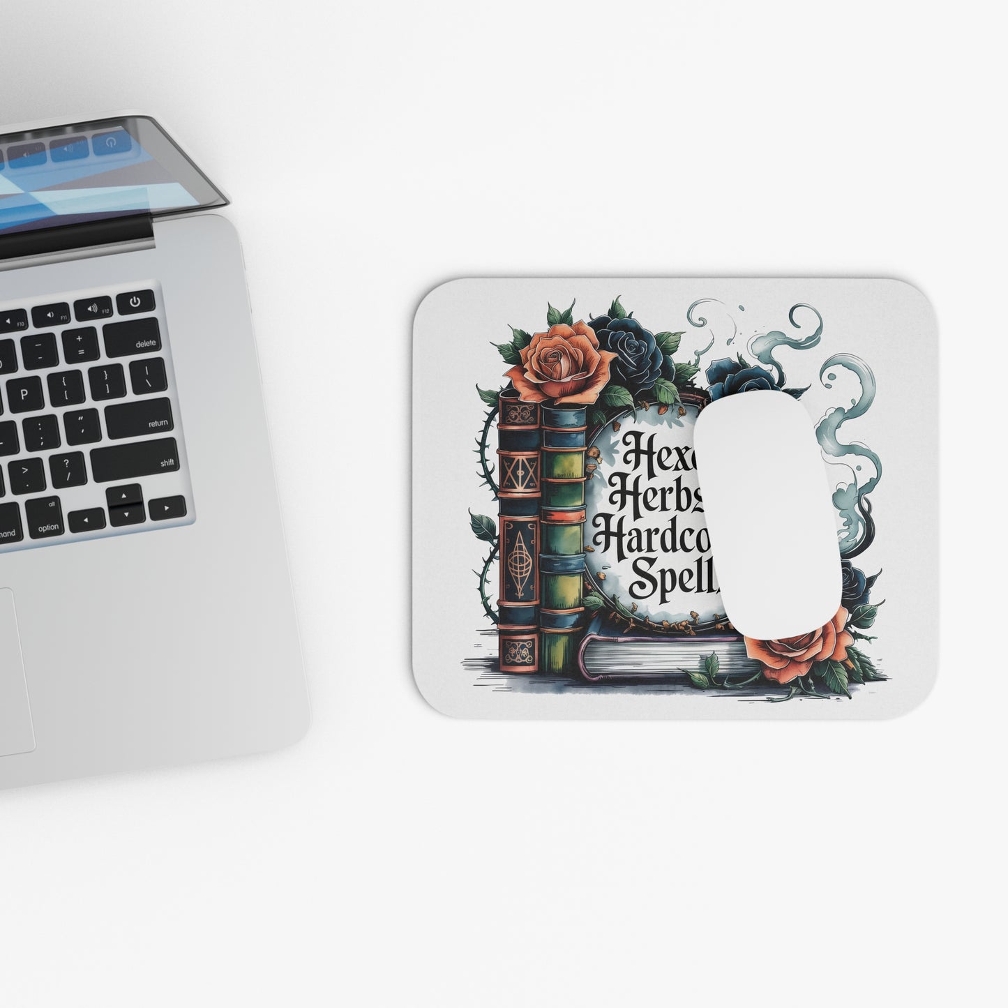Hexes, Herbs & Hardcover Spells Mouse Pad