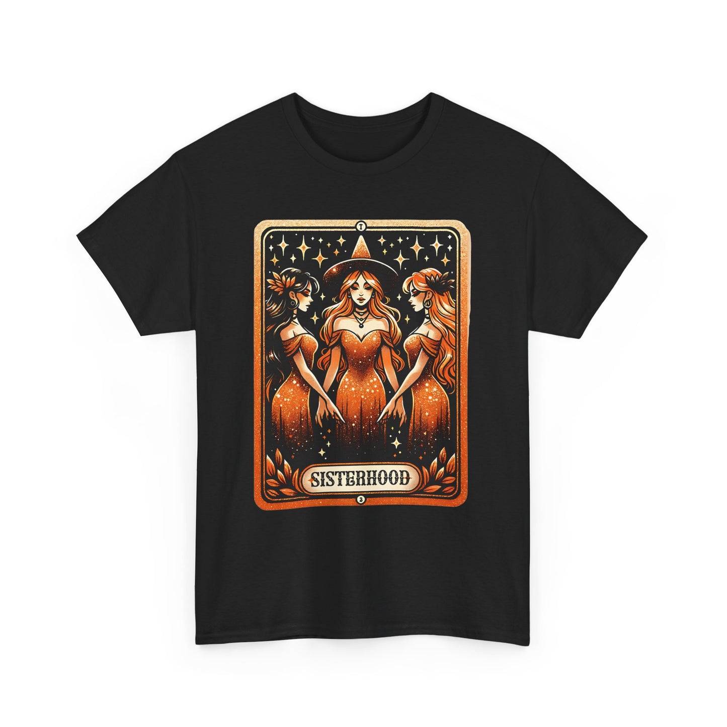 Sisterhood Graphic Tee — Vintage Tarot-Style Women Illustration