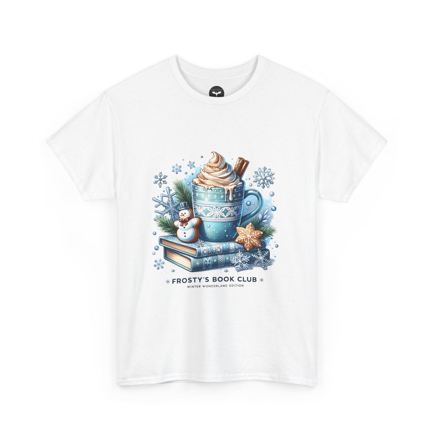 Frosty's Book Club T-Shirt — 'Frosty's Book Club' Hot Cocoa & Snowman Design