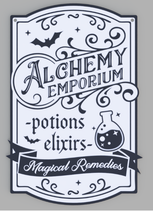 Alchemy Emporium Sign