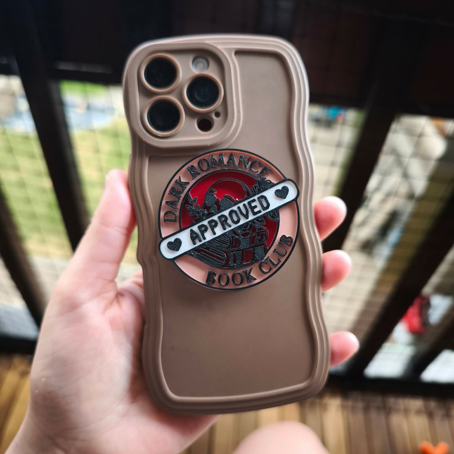 Dark Romance Round Pin or Popsocket