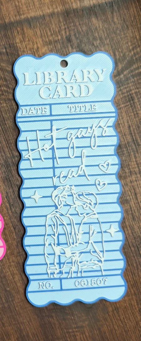 Hot Gays Read-Library Card Bookmark